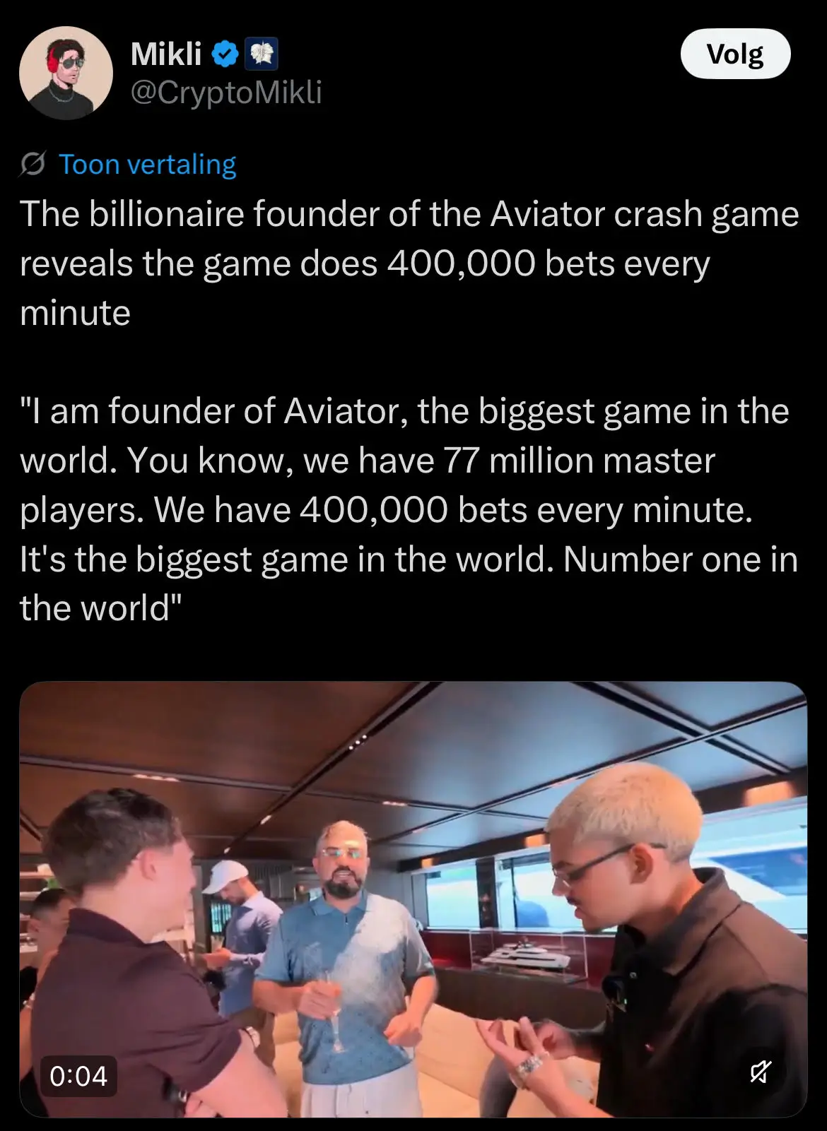 Neon spreekt met uitvinder Aviator: "400.000 bets per minuut"