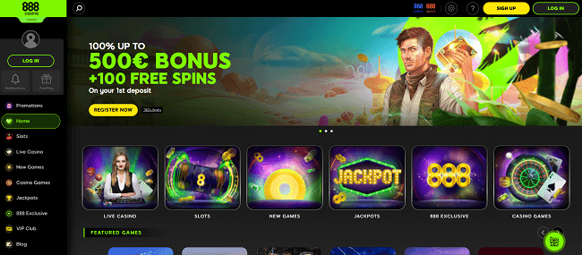 888 casino home pagina