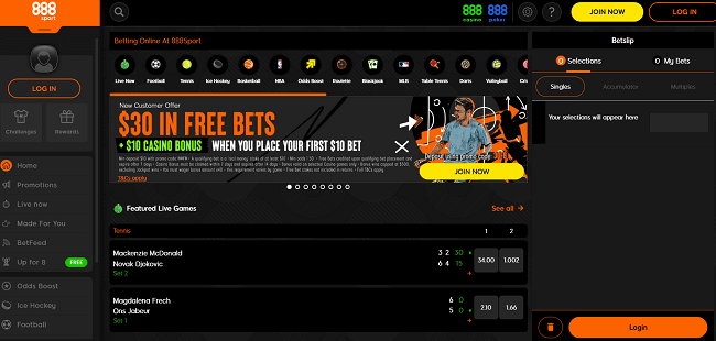 888 casino sportsbook