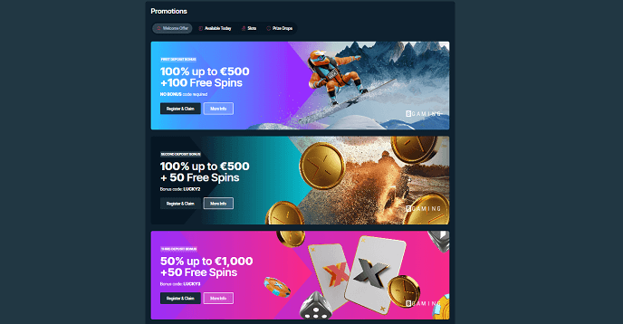 Bonus pagina van luckymax casino