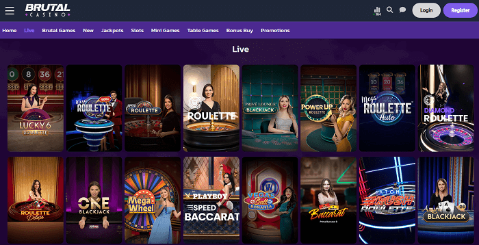 Live casino Bij brutal casino