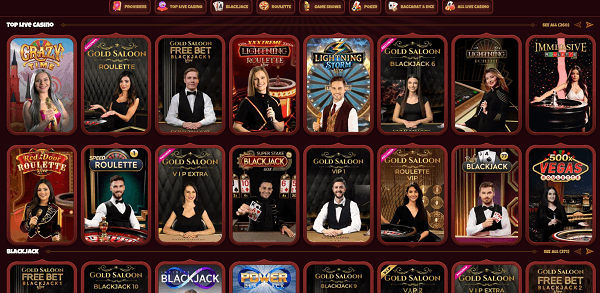 Live casino van magius casino