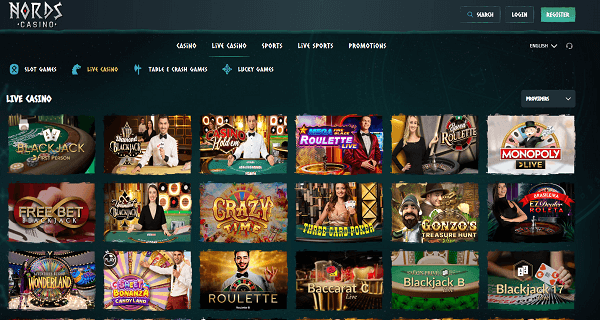 Nords live casino