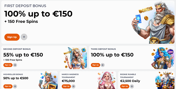 Promotions bij Wbetz casino