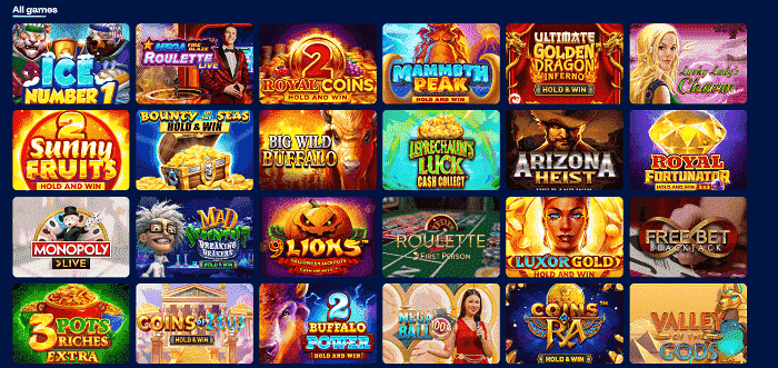 Spelaanbod van Frostybet casino