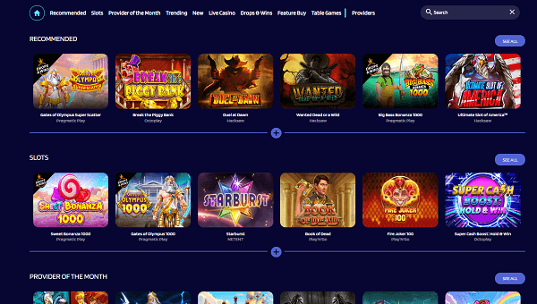 Spelaanbod van Lyrabet casino