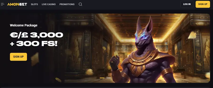 amonbet homepage screenshot
