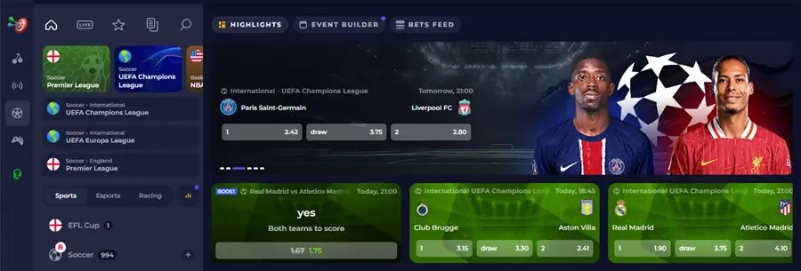 b7 sportweddenschappen pagina screenshot