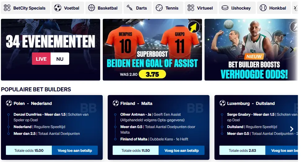 betcity q4 sportsbook screenshot
