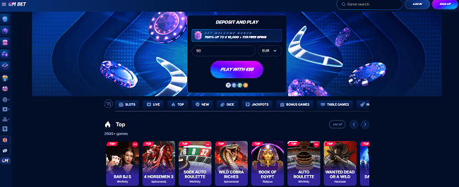 home pagina van bm.bet casino