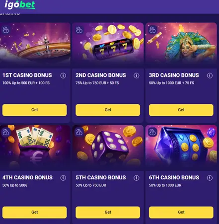 igobet welkomstbonus package casino november