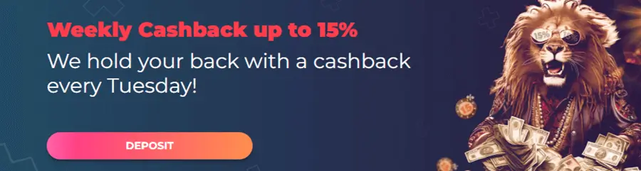 onedun casino cashback bonus banner