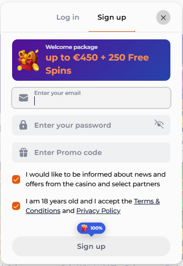 registratie bij Wbetz casino