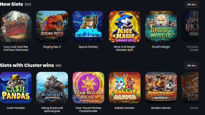 winny casino gokkasten aanbod
