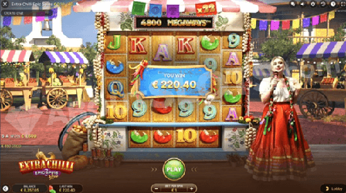 Een winst van 220.40 op de Online Casino Slot voor NL Extra Chilli Epic Spins