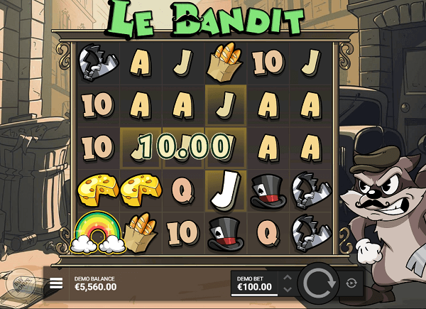 Le bandit gokkast rainbow feature