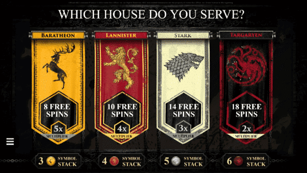 Online casino multipliers voor de Game of thrones 243 ways slot