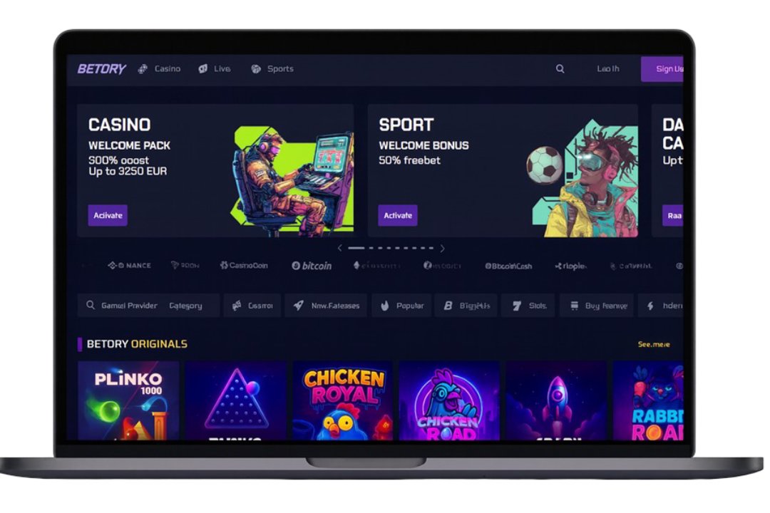 betory casino mockup